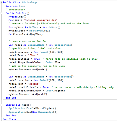 simple diagram vb code